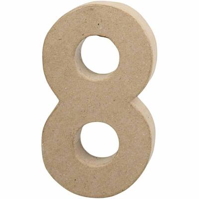Creativ Company Cijfer, 8, h: 20,2 cm, b: 11 cm, dikte 2,5 cm, 1 stuk