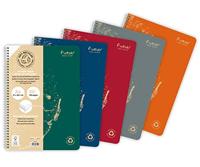 Clairefontaine FOREVER spiraalschrift, gerecycleerd, A4, 90g, 120 blz, gelijnd, geassorteerde kleuren - thumbnail