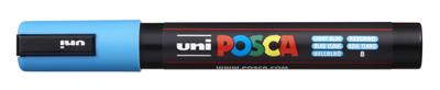 Uni-Posca Posca marker, afm pc-5m, lijndikte 2,5 mm, medium, lichtblauw, 1 stuk