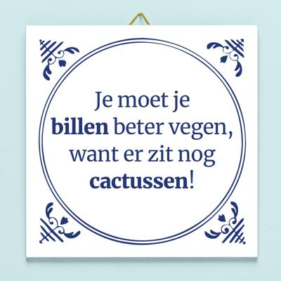 Tegeltje Je moet je billen beter vegen Tegeltje Je moet je billen beter vegen