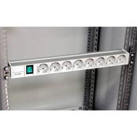 Schneider Electric NSYAPU19S8S 19 inch Stekkerdoos voor patchkast 1 HE Geaarde contactdoos Aluminium - thumbnail