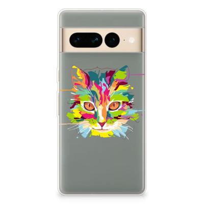 Google Pixel 7 Pro Telefoonhoesje met Naam Cat Color Google Pixel 7 Pro Telefoonhoesje met Naam Cat Color