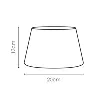 Minimalistische stijl - Stoffen Lampenkap - Conisch - Black - 20 x 15 x 13 cm - E27 fitting - Ontworpen voor tafellampen - Ontworpen voor woon- en slaapkamers - thumbnail