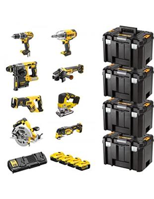 DEWALT DCK865P4T-QW DCK865P4T-QW Gereedschapsset Accu-klop/schroefmachine, Accu-slagmoersleutel, Accu-boorhamer, Haakse accuslijper, Accu-reciprozaag,