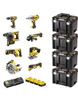 DEWALT DCK865P4T-QW DCK865P4T-QW Gereedschapsset Accu-klop/schroefmachine, Accu-slagmoersleutel, Accu-boorhamer, Haakse accuslijper, Accu-reciprozaag, - thumbnail