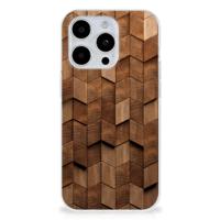 Bumper Hoesje voor iPhone 15 Pro Wooden Cubes - thumbnail