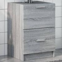 Wastafelkast 40x37x59 cm bewerkt hout grijs sonoma eikenkleurig - thumbnail