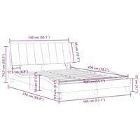 Bedframe met LED-verlichting fluweel donkergroen 140x200 cm - thumbnail