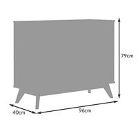 Ladekast Borneo Wit Naturel 80x79x40cm FSC gecertificeerd - thumbnail