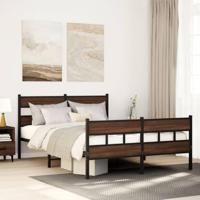 Bedframe met hoofdbord en voetbord zonder matras 137x190 cm - thumbnail