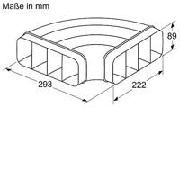 Bosch HEZ9VDSB1 90° buisbocht horizontaal - thumbnail