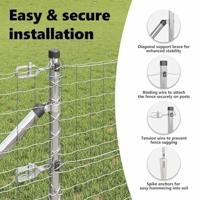 VidaXL Afrasteringspaal 7 pcs zilver staal - thumbnail