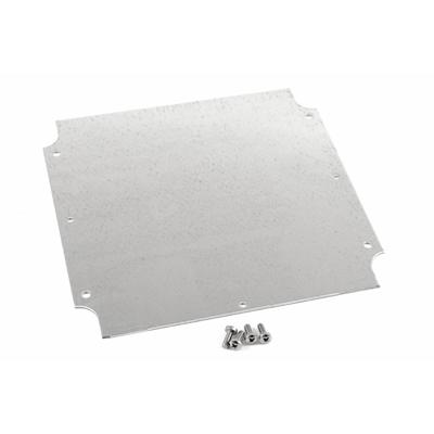 Hammond Electronics 1554RPL Montageplaat (l x b x h) 151 x 147 x 1 mm Plaatstaal Natuur 1 stuk(s)
