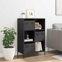 Hoge kast 68x39x103,5 cm staal zwart - thumbnail