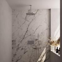 Brauer Chrome Edition Thermostatische Regendoucheset Inbouw - Hoofddouche 30 cm - Met Drukknoppen - Handdouche Staaf - Doucheslang - Wandaansluitbocht - Chroom - thumbnail