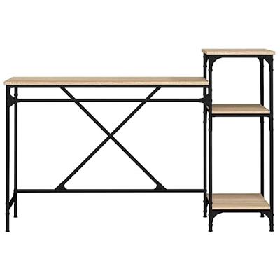 Bureau schappen 135x50x90 bewerkt hout en ijzer sonoma eiken