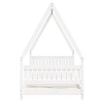 Kinderbedframe 90x190 cm massief grenenhout wit - thumbnail