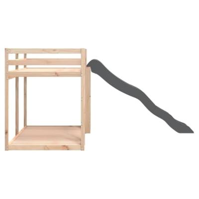 Stapelbed met glijbaan en ladder massief grenenhout 80x200 cm