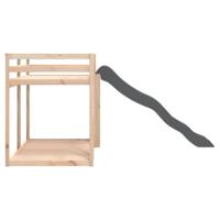 Stapelbed met glijbaan en ladder massief grenenhout 80x200 cm - thumbnail