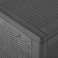 Tuinbox 180 L PP rattan zwart - thumbnail