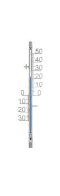 Buitenthermometer metaal zilverkleurig 41 cm