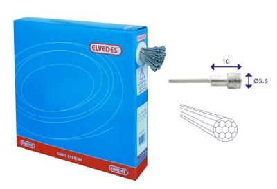 Elvedes Rem binnenkabel 2000mm rvs ø1,5mm v-nippel (100 stuks)