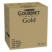 PURINA GOURMET GOLD Mousse Mix 4 Smaken - kattennatvoer - 96x85g - thumbnail