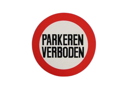 BORD ROND VERBODEN TE PARKEREN