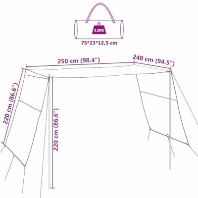 VidaXL Waterbestendige tarp met dak