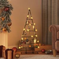 Kerstdecoratie kerstboom 90 cm metaal zwart - thumbnail