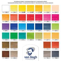 Van Gogh • aquarelverf set in metalen blik met 36 kleuren in halve napjes + 1 penseel - thumbnail