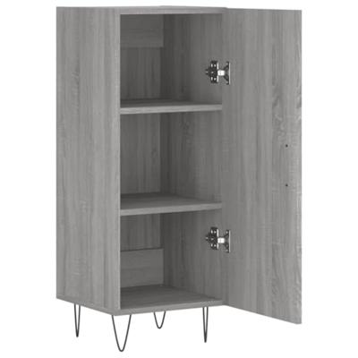 Dressoir 34,5x34x90 cm bewerkt hout grijs sonoma eikenkleurig