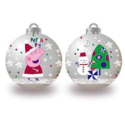 Kerstbal Peppa Pig Cosy corner Zilverkleurig 10 Stuks Plastic Ø 6 cm