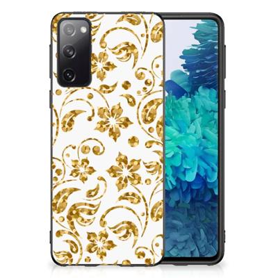 Samsung Galaxy S20 Skin Case Gouden Bloemen