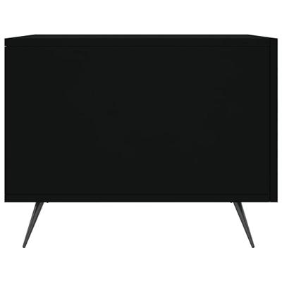 Salontafels 2 st 50x50x40 cm bewerkt hout zwart
