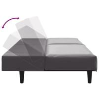 2-delige Loungeset kunstleer grijs - thumbnail