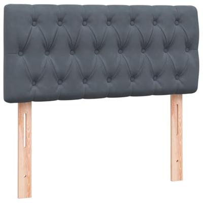 Boxspring met matras fluweel donkergrijs 80x220 cm