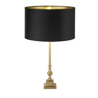 Searchlight Gouden tafellampWhitby met zwarte kap - EU81214BK - thumbnail