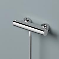 Hotbath Cobber - Douchemengkraan Thermostatisch - met Onderaansluiting - Chroom - thumbnail