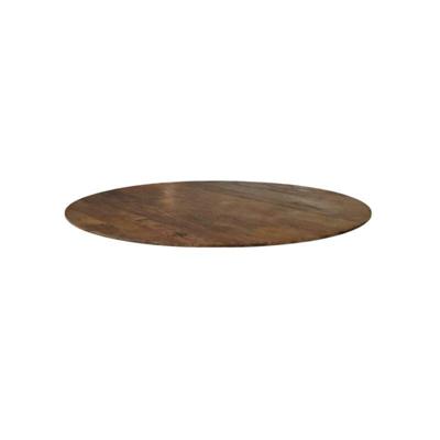 LABEL51 Eetkamertafel Tafelblad Sloppy Edge - Nature Smooth - Mangohout - 120 cm - Rond Sloppy