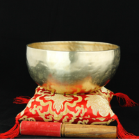 Handgemaakte Bronzen Nirmala Klankschaal 900-1000g - thumbnail