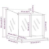 Kippennestkast met 2 vakken gegalvaniseerd metaal zilverkleurig - thumbnail