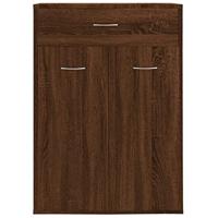 Schoenenkast 60x35x84 cm bewerkt hout bruin eikenkleur - thumbnail