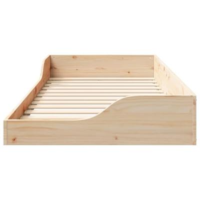 Bedframe Bruin 100 x 200 cm Massief grenenhout