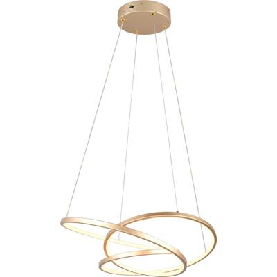 LED Hanglamp - Trion Alvin - 34W - Aanpasbare Kleur - Dimbaar - Rond - Goud - Metaal