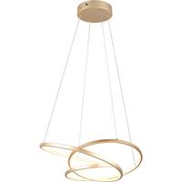 LED Hanglamp - Trion Alvin - 34W - Aanpasbare Kleur - Dimbaar - Rond - Goud - Metaal - thumbnail