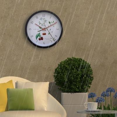 NeXtime NE-4314 Buitenklok Prunus 30.5 cm Zwart/Wit NeXtime NE-4314 Buitenklok Prunus 30.5 cm Zwart/Wit