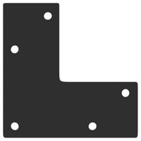 Salontafelpoten conische vorm 4 st 42-43 cm staal zwart - thumbnail