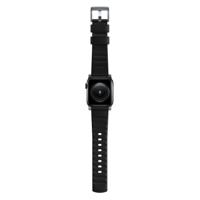 Nomad Active Pro leather band pro black / silver hardware (45-49mm) - Black - thumbnail