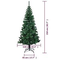 Kunstkerstboom met iriserende uiteinden 210 cm PVC groen - thumbnail